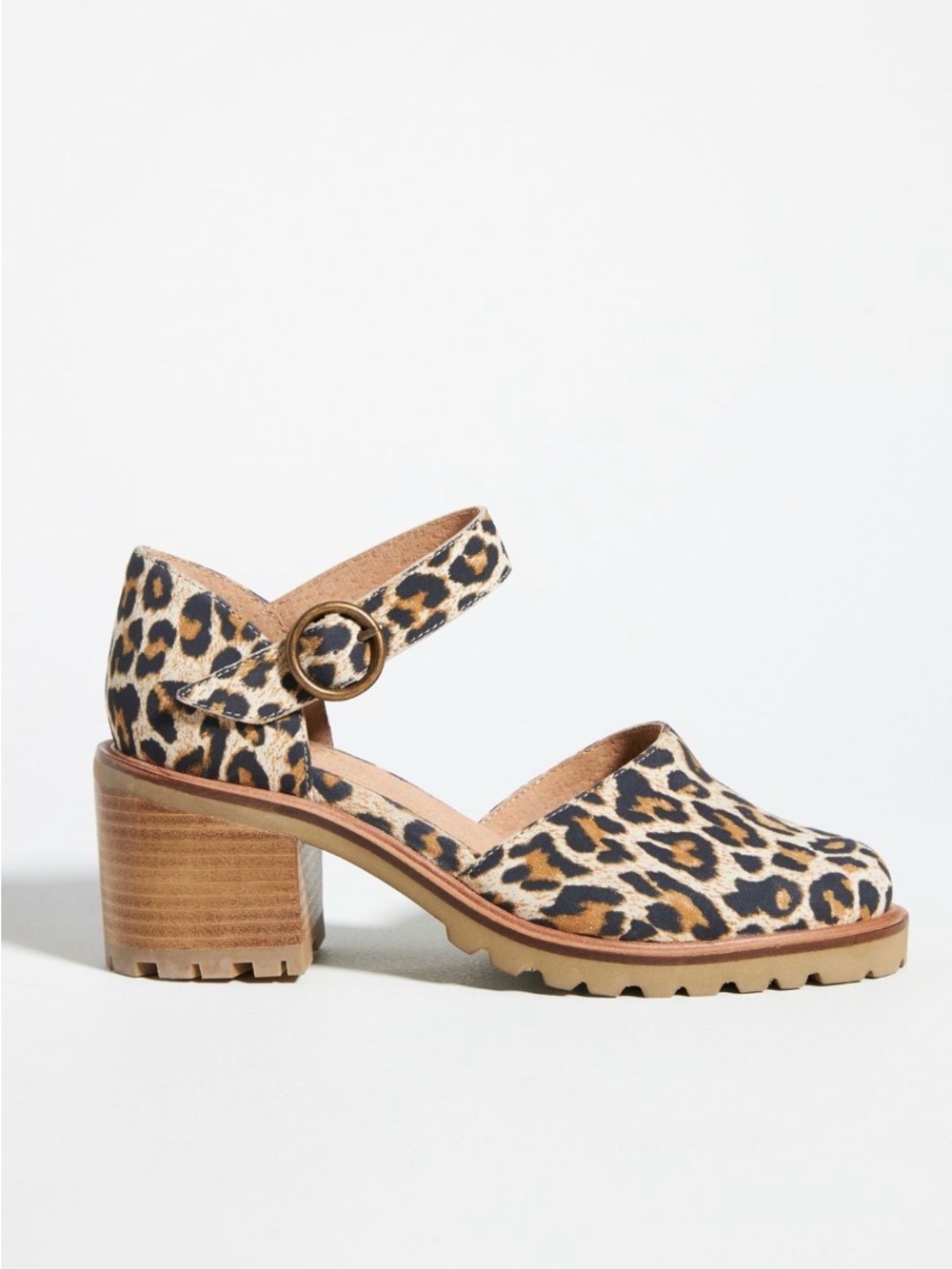 Seychelles lock and key leopard mary jane heels sz 6